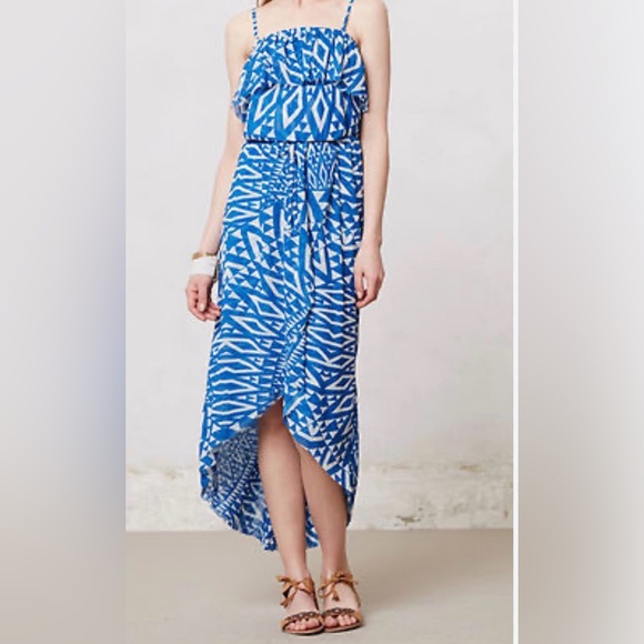 Anthropologie Dresses & Skirts - Anthropologie Blue and White Abstract Dress